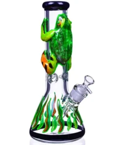 FROG DA SMOKER – 12.5″ GLOW IN THE DARK BEAKER BONG