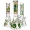 HILLSIDE GLASS 10″ GLOW RICK AND MORTY GRAPHIC BEAKER BONG, ASSORTED GRAPHICS